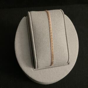 Beautiful Solid Rose Gold Cuban Bracelet 7in 2mm wide ITALY~NEW